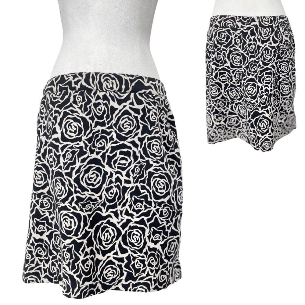 Coral Bay Black White Floral Golf Skort | Size 10 | Activewear Casual Classic